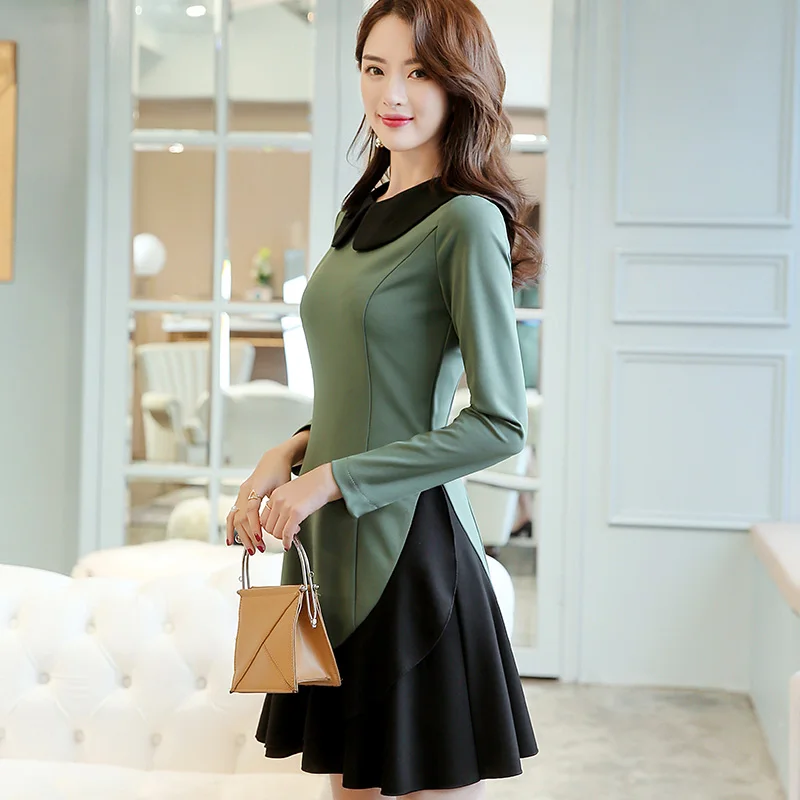 Весна-лето 2018 новая мода женская одежда большой размер тонкий с длинными