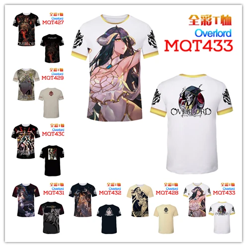 OVERLORD Anime T Shirt Men Women New Fashion Hip Hop Streetwear Tops Tees Casual Funny Graphic Tshirt Plus Size m-XXXL | Женская одежда