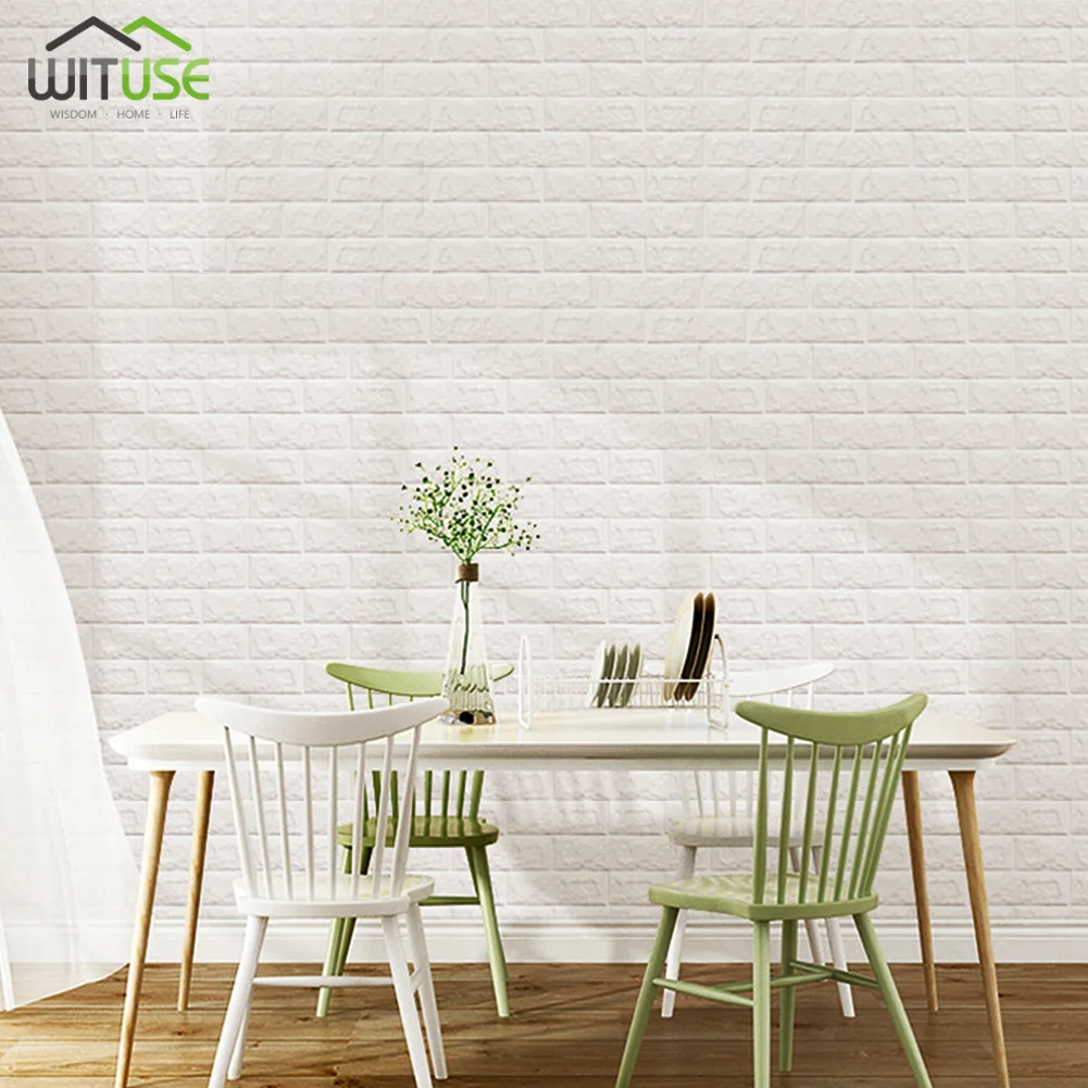 

Soft 3D Fashion Wall Panel PE DIY Foam Bricks Wallpaper 60x30cm For Home Living Room Bedroom Waterproof Colorful