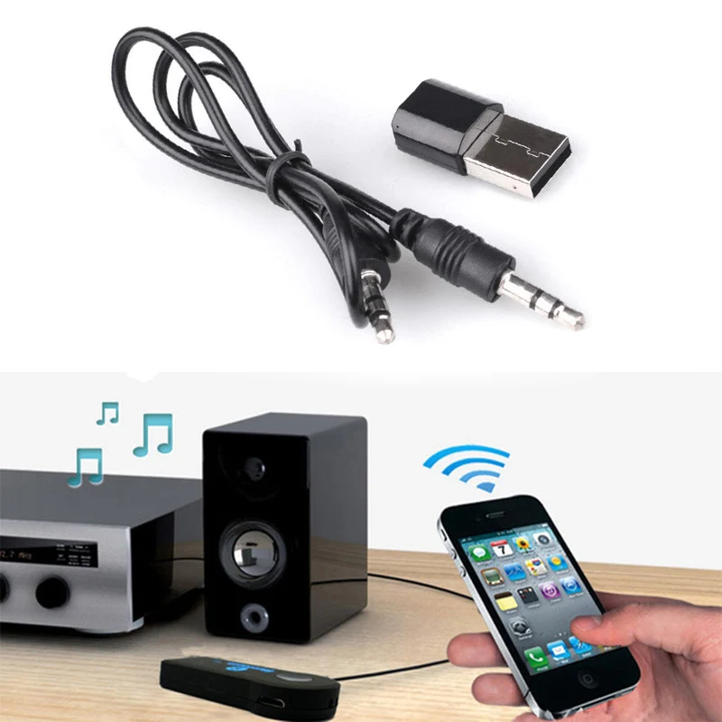 USB Wireless Bluetooth 3.5mm AUX Audio Sound Stereo Music Receiver Adapter | Электроника