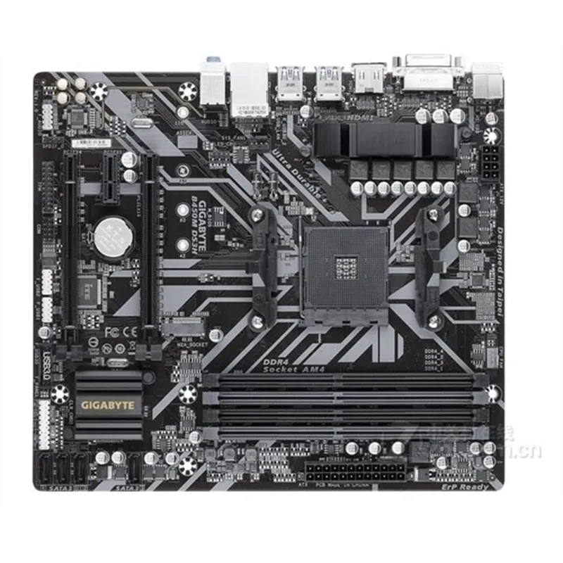Оригинальная б/у материнская плата для Gigabyte B450M DS3H B450 AM4 DDR4 с поддержкой R3 R5 R7 1700 2600
