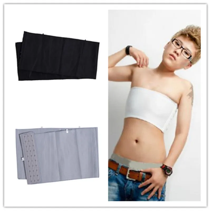 Tomboy Crop Vest Lesbian Slim Chest Breast Binder Buckle Bra Tank Top Undershirt Intimates Cosplay Tops | Женская одежда