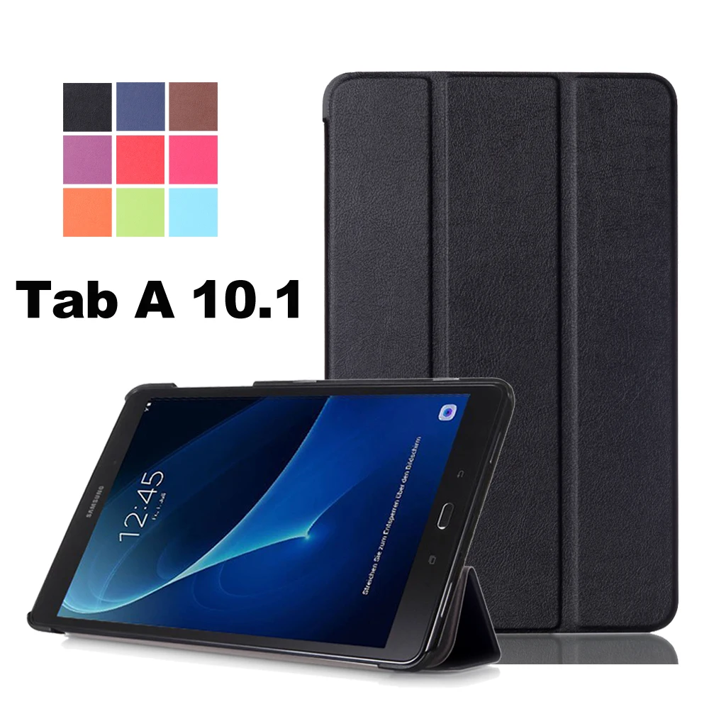 Чехол книжка из искусственной кожи для Samsung Galaxy Tab A 10 1 2016 T580 T585 T580N T585N|cover case for macbook