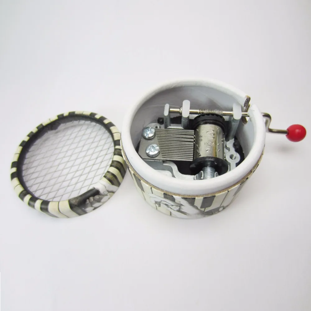 Пианино круглая бумага ручной кривошипно музыкальная шкатулка Yunsheng движение