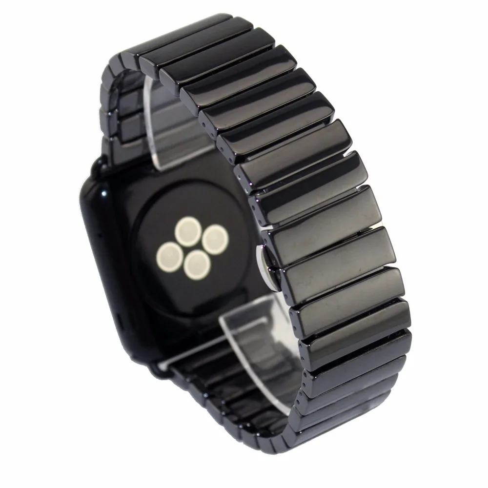 Керамический ремешок для часов Apple Watch Series 5 4 3 2 1 Бабочка Пряжка керамические