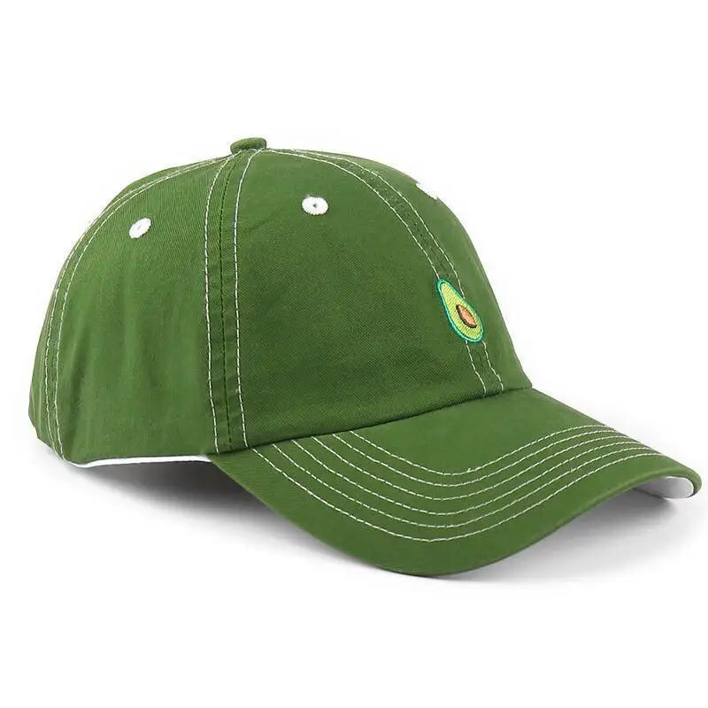 Горячая Распродажа модная 6 панелей 100% хлопок Зеленая Бейсболка фруктовая