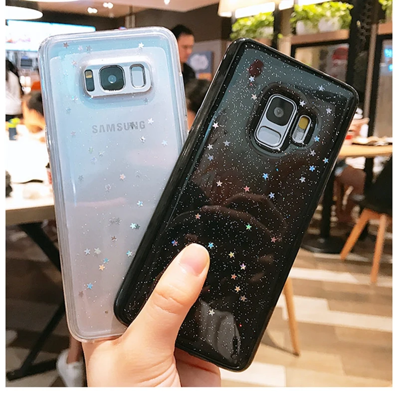 S8Plus чехол для Samsung Galaxy S8 S9 Plus блестящие мягкие чехлы со звездами Note 9 S7 Edge Тонкий Note9