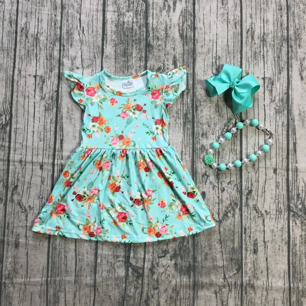 Новое поступление летняя детская одежда для маленьких девочек Платье До Колена с