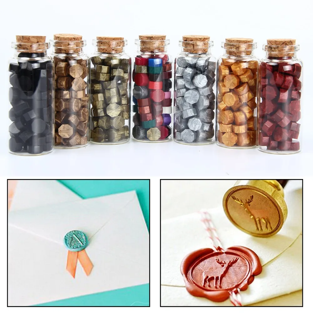 Цветная винтажная запечатывающая восковая бутылка для планшета бусовые гранулы