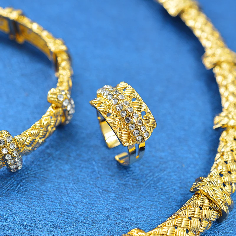 Sunny Jewelry большой круглый свадебный набор украшений для женщин свадебный комплект ювелирных изделий ожерелье серьги кольцо браслет вечерние ювелирные изделия подарок