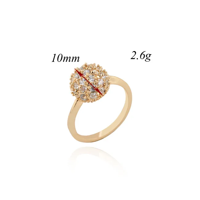 Round Ball White Zircon Rose Gold Color Ring For Women US# Size #6 / #7 #8 #9 M03-J0524 | Украшения и аксессуары