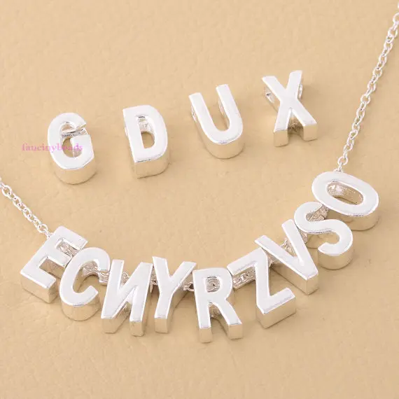 2 шт./компл. кулон с буквенным именем и любовным сердцем Ювелирное Украшение