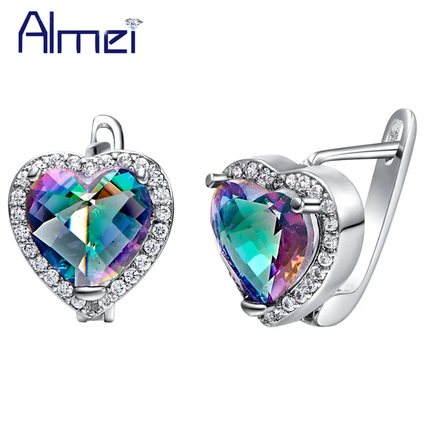 Almei 50% скидка Разноцветные серьги-гвоздики модные маленькие серьги невесты в