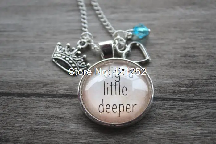

12pcs Princess and the quot; Inspired Necklace. Tiana. quot Dig a Little Deeper quot;. crystals, for women or girls.