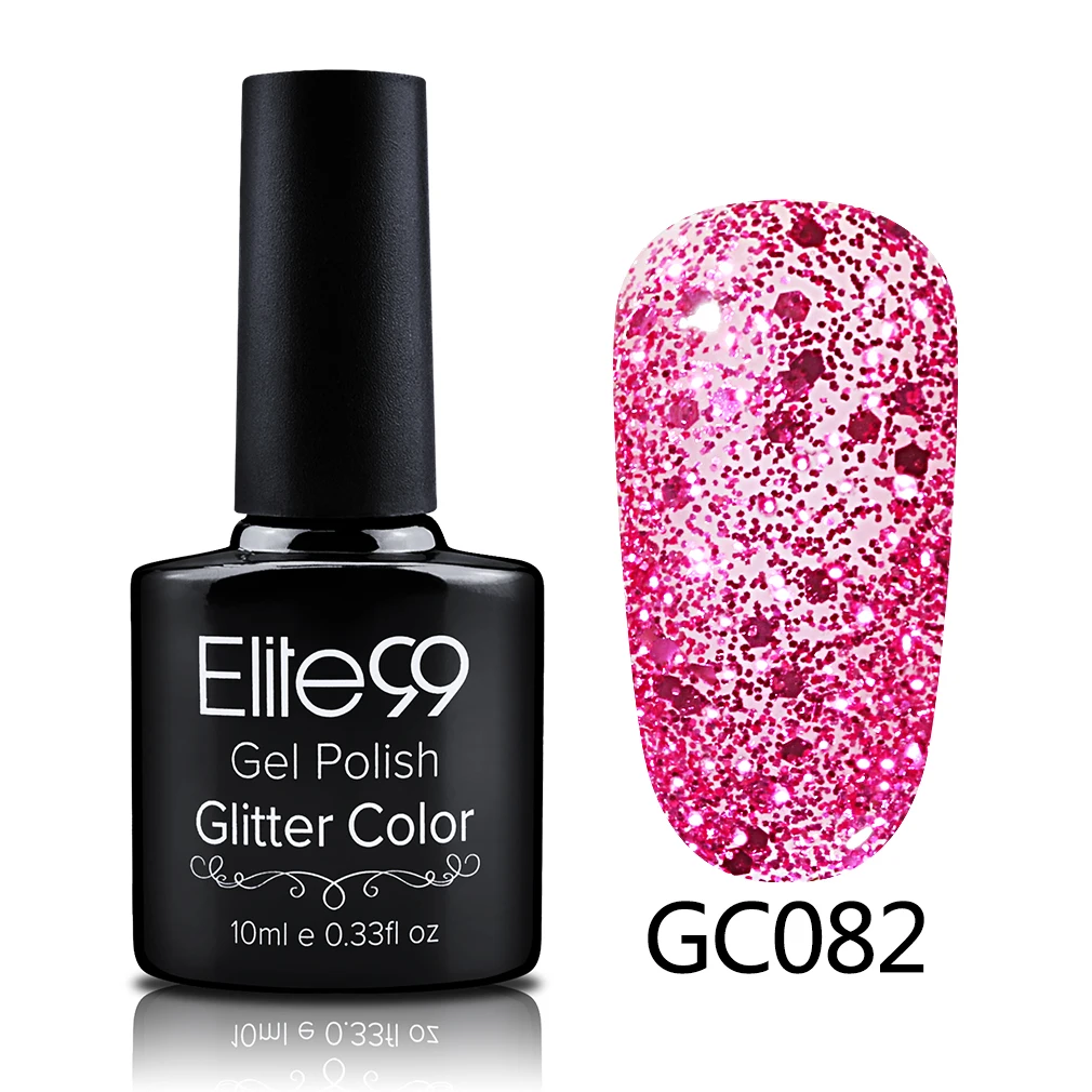 Elite99 10 мл Soak Off Diamond гель УФ гель для ногтей с блестками Лак Блеск геллак нужно УФ лампы клей для ногтей эмаль блёстки гель - Цвет: S-GC082