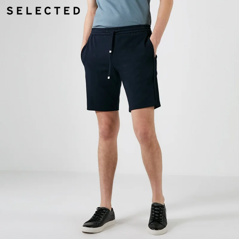 Фото Выбранные новые мужские микро-эластичные одноцветные эластичные шорты на шнурке
