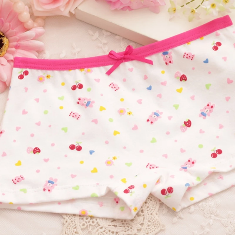 4 шт./компл. хлопковые трусы боксеры для девочек|Трусики| |