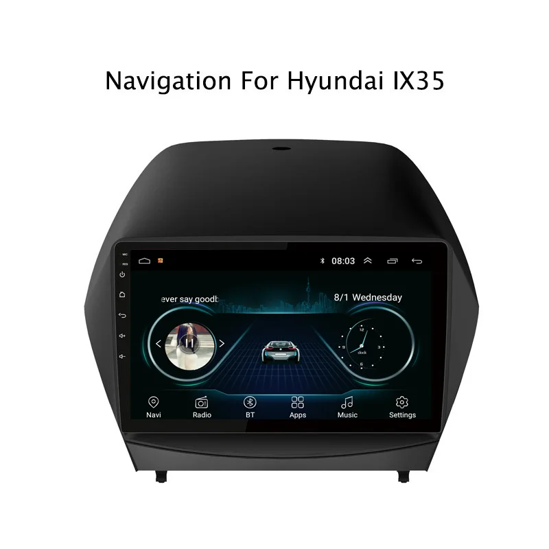 Ectwodvd 10 1 &quotAndroid 8 автомобильный dvd плеер gps навигация для hyundai Tucson/IX35 2010 2013 Радио