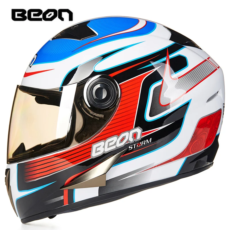 BEON четыре сеанс полный уход за кожей лица классические мотоциклетные Go kart шлем