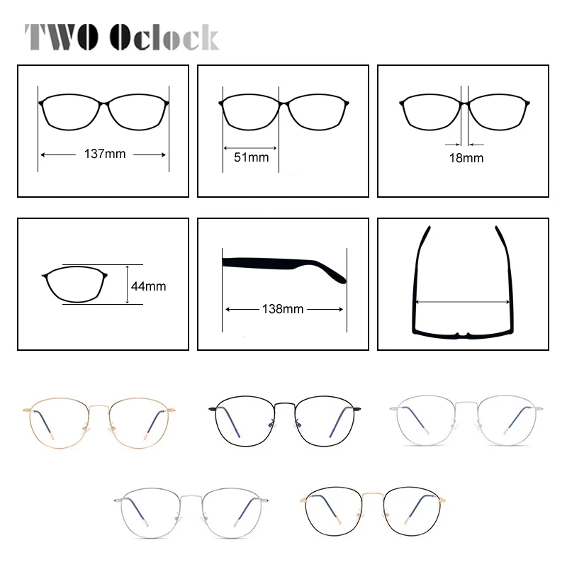 Женские круглые очки TWO Oclock винтажные для компьютера с защитой от синего