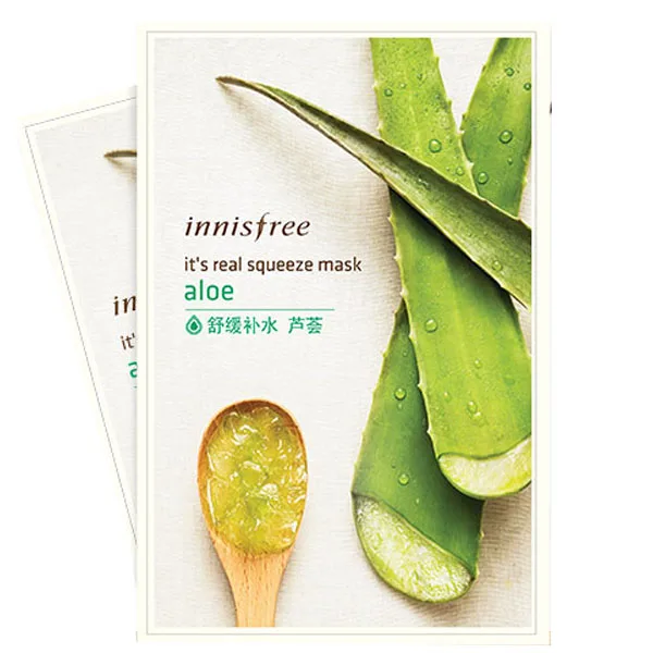 Henna 6PCS/Lot It's Real Squeeze Mask Moisturizing Sheet Anti-Aging Smooth Skin Innisfree Korea Cosmetics Facial |