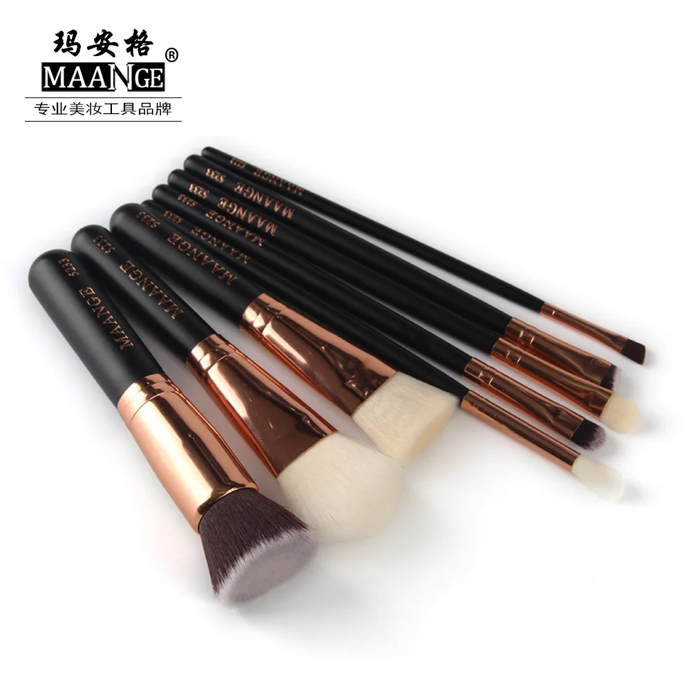 MAANGE 8/15 шт профессиональный макияж кисти набор пудра Eye shadow Blush смешивания губ Make Up Красота косметический набор инструментов