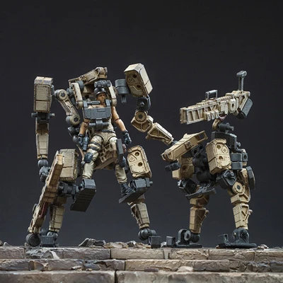 soldier and mech-AB 1/25 JOYTOY фигурка солдата меха X18 мех QINLAN Коллекция Модель - Цвет: soldier and mech-AB