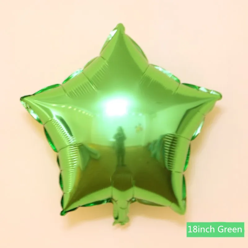 5pcs Star -Green 5 шт. 18 дюймов вышивка «звёздочки» или «бриллианты» Фольга воздушными Шарами Рождество, на свадьбу, День Святого Валентина, Globos день рождения Гелий воздушные шары для украшения вечеринок Поставки - Цвет: 5pcs Star -Green