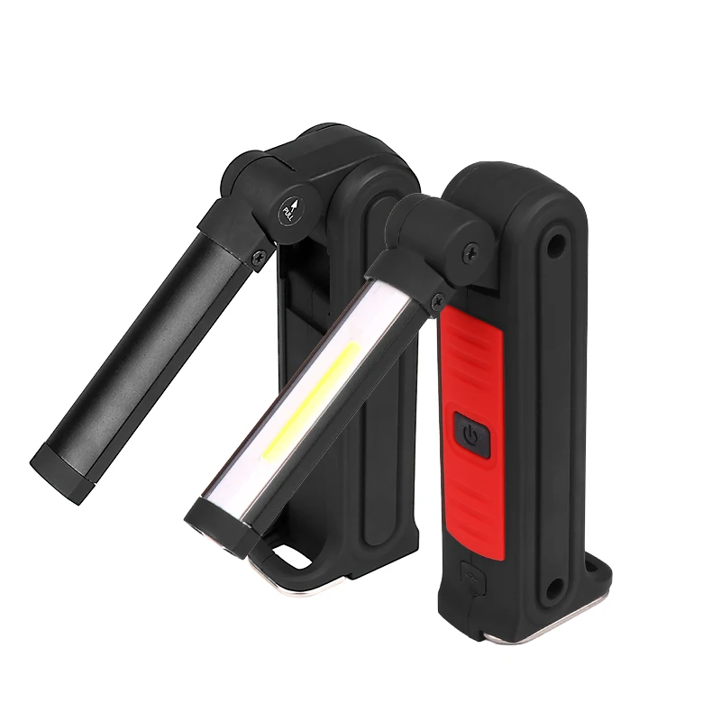 Складной светодиодный фонарь COB с 4 режимами работы перезаряжаемый USB магнитным
