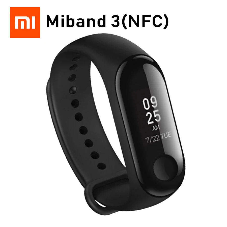 Xiaomi Mi band 3 NFC версия 0,7" OLED большой сенсорный экран новые умные браслеты браслет