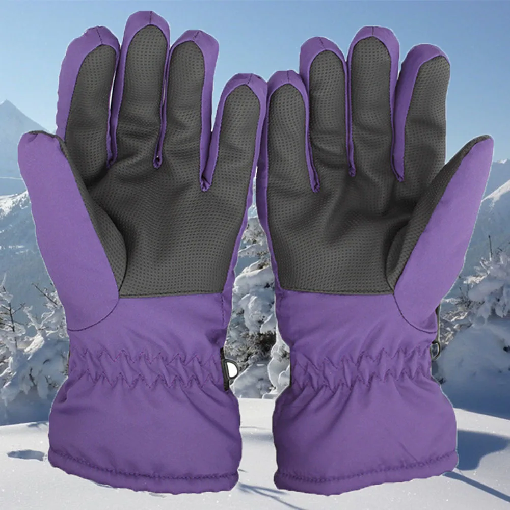 

Women Outdoor Waterproof Wind-proof Fleece Lined 5-fingered Thermal Gloves For Touch Screen For Cycling Climbing Skiing