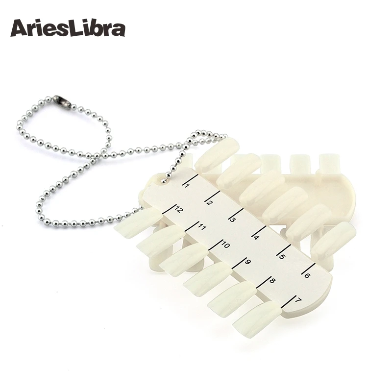 AriesLibra 10 шт./компл. 2 стороны натуральный цвет ногтей дисплей пластина с 24 Ложные