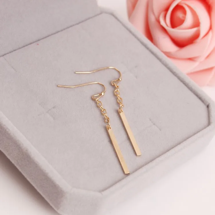 2021 модные серьги в европейском стиле длинные прямые Серьги цепочки крючки