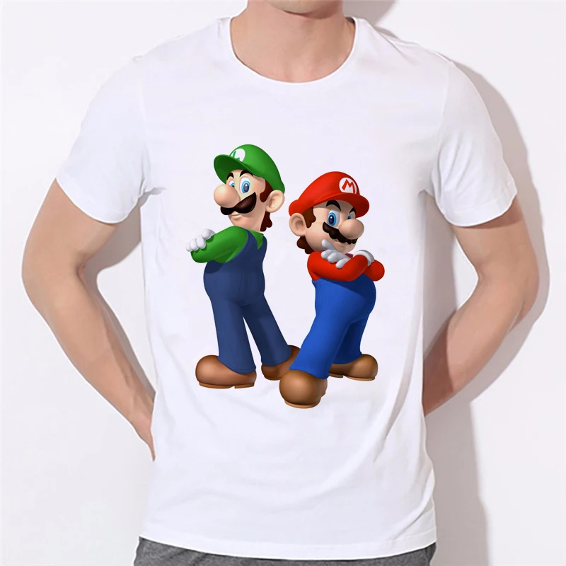 19 Белый Супер Марио флэш Bros Игры Мужчины Женщины топы тройники мода лето 3d печать футболка o-образным вырезом короткий рукав футболки 37N-13 - Цвет: 19