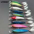 WATERBOY 10 шт блесна рыболовная приманка для плавания твердая приманка 9 см 8 г искусственная пластиковая перо-воблер приманка, рыболовные снасти