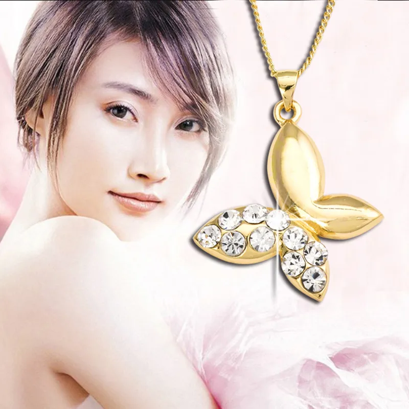 2020 Новая мода колье золотого цвета с украшением в виде кристаллов сплав Стразы