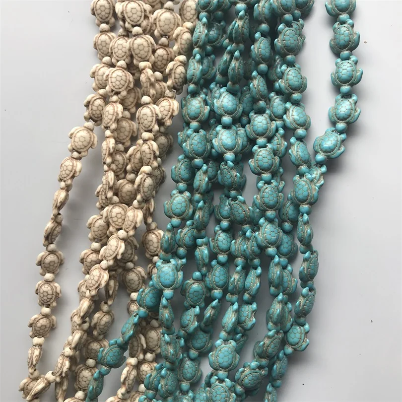 5 нитей оптовая продажа морская черепаха Howlite свободная бусина разноцветный