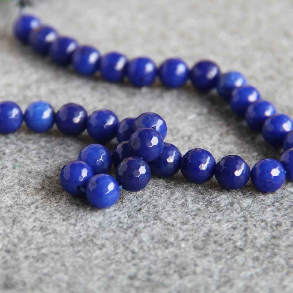 Лидер продаж новинка для ожерелья 10 мм натуральный темно-синий цвет граненый