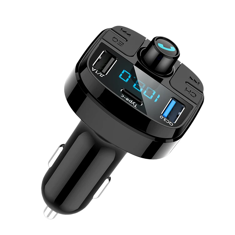 LCAV BT V5.0 автомобильный fm-передатчик двойной usb type C автомобильное зарядное устройство поддерживает tf-карту/USB/многофункциональный плеер