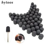 50pcs 1015mm black textile sanding caps with grip pedicure care polishing sand block drill accessories foot cuticle tool