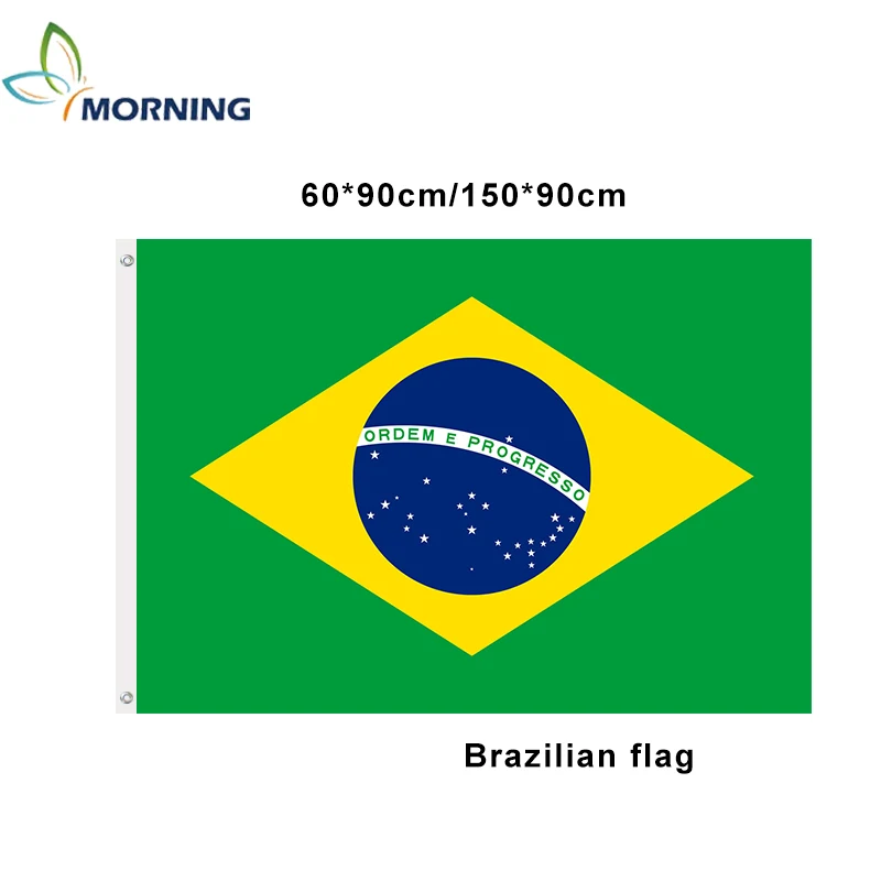 

Morning custom flag Brazilian flag 150x90cm national flag and banner for festival home decoration