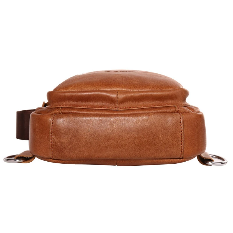 

New Genuine Leather Men Crossbody Pack Single Shoulder Messenger Bag Vintage Natural Skin Cowhide Fashion Male Chest Back Pack