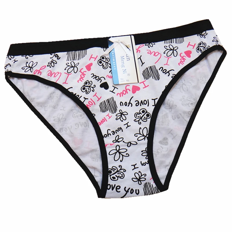 Female Underwear Sexy Panties Women Cotton printed Letter Briefs Butterfly Shorts Intimates Lingerie Underpants 5 Pcs/Lot |