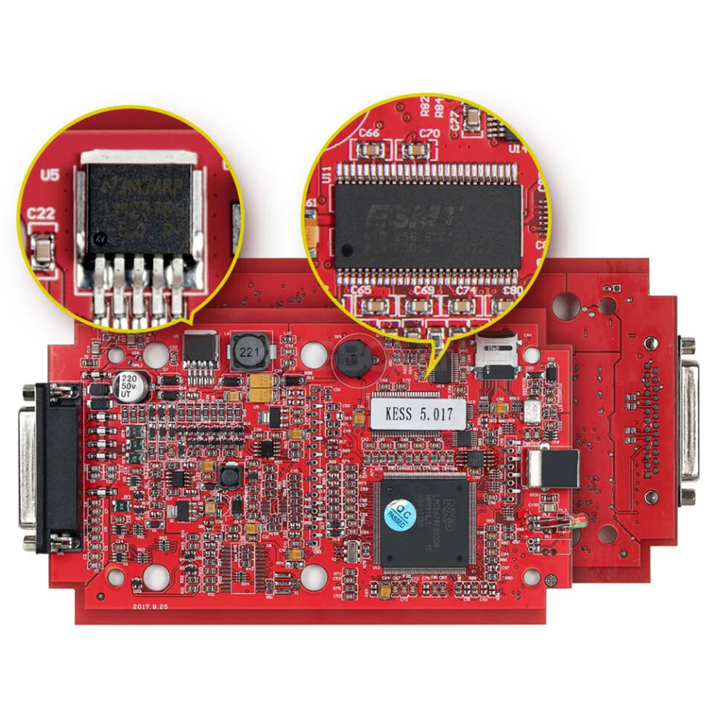 KESS V2.47 5,017 KESS V5.017 V2 онлайн версия новая 4LED красная печатная плата KTAG 7,020 SW2.23 v2.25 полностью протоколы нет жетон ограничен