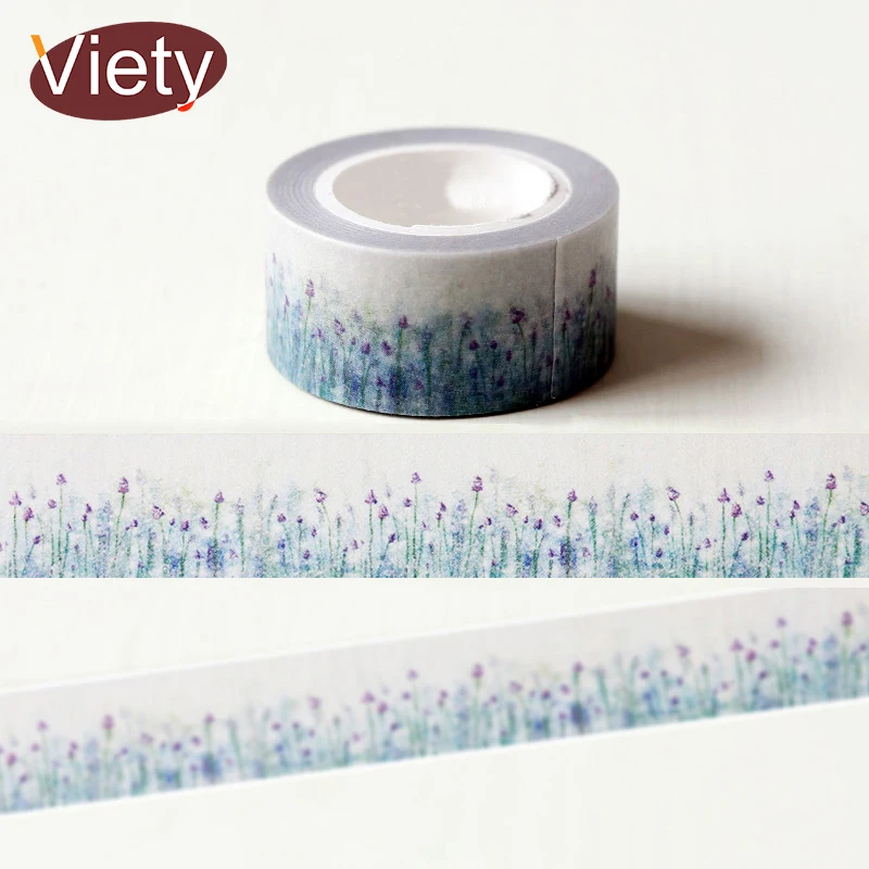 1x2 см * 10 м Красивая Лавандовая васи лента DIY декоративный альбом ежедневник