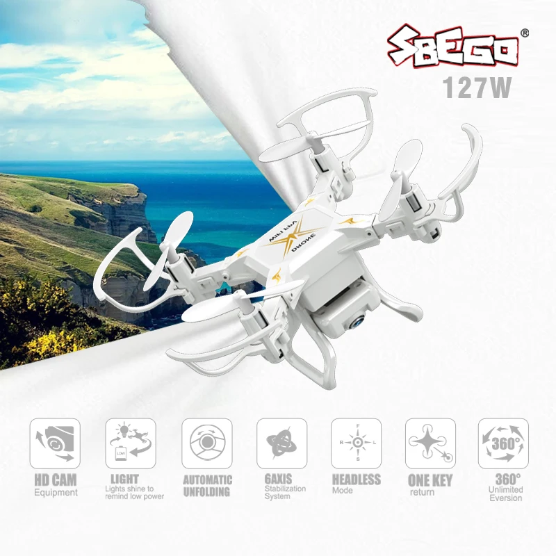 F18787/8 SBEGO 127W Смарт стрейч RC Мини карманный Дрон 0.3MP камера FPV в реальном времени WIFI 4