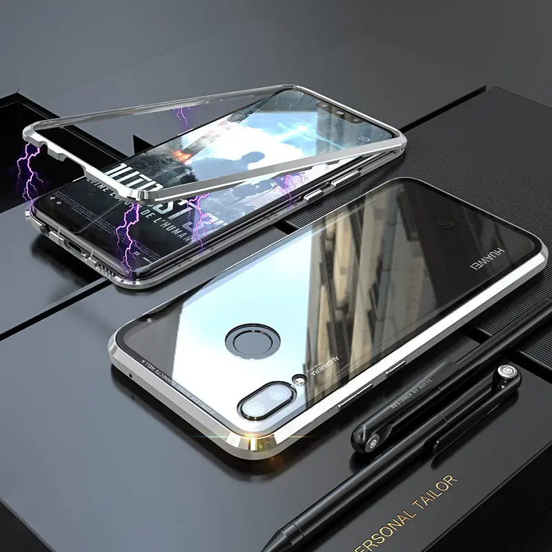 Роскошный Магнитный чехол для huawei Navo 3i 3 i P20 Pro Чехол телефона бампер стекло задняя