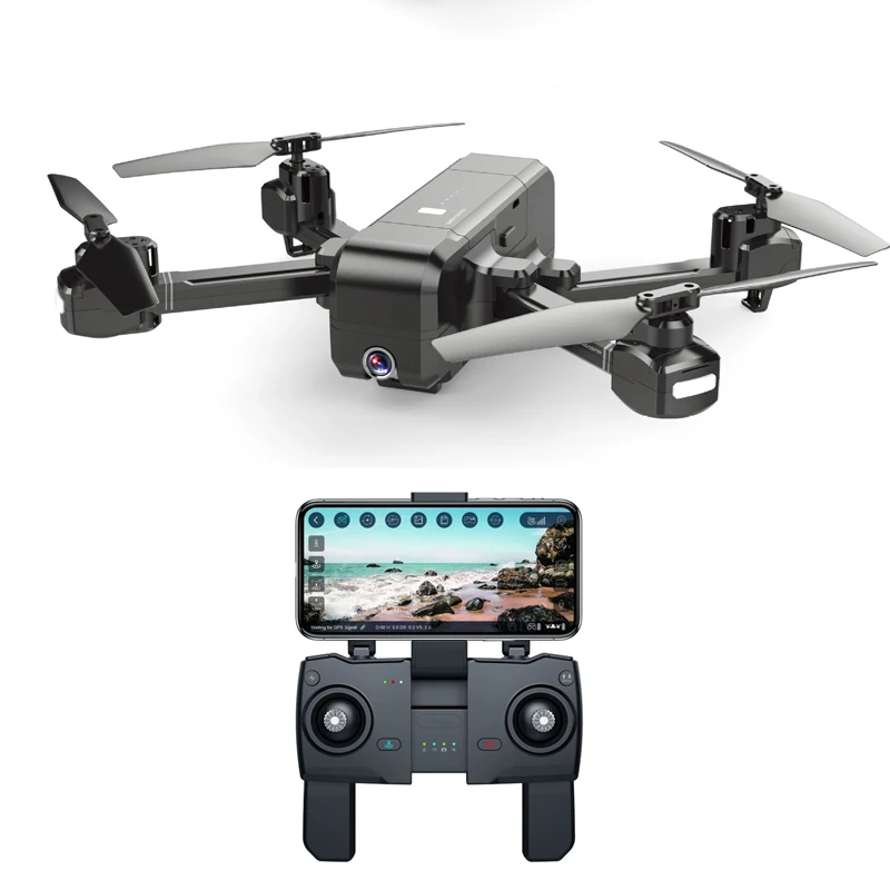 Дрон на радиоуправлении zz5 с GPS и HD камерой 2 МП/5 МП 1080p Wi Fi FPV удержанием высоты