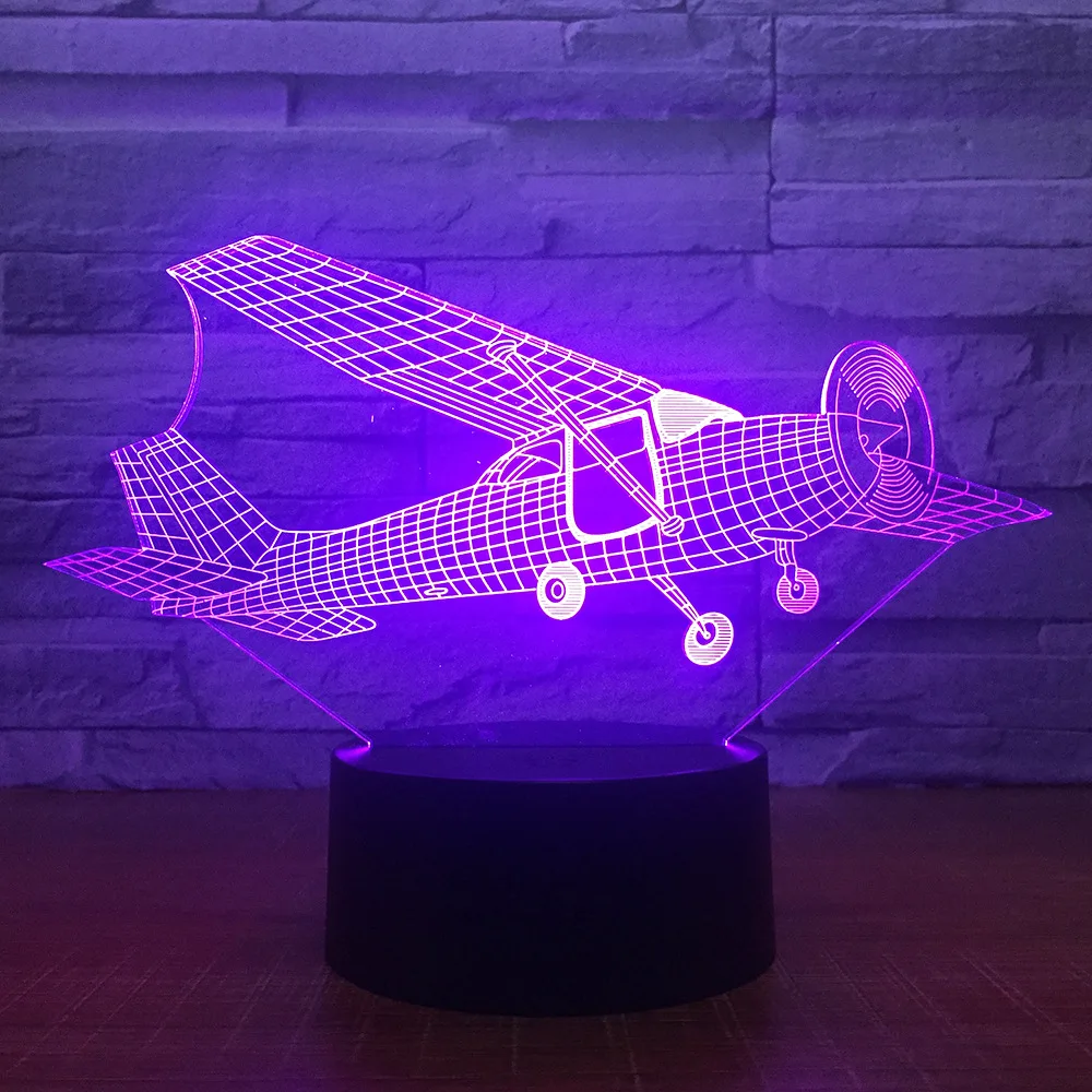 3d-светодиодный ная лампа с пландером сенсорный ночник изменением 7 цветов