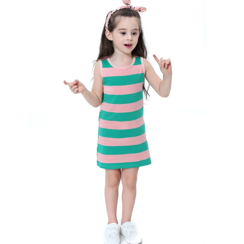 Летнее Повседневное платье для девочек Новинка 2019 года модное хлопковое пляжное